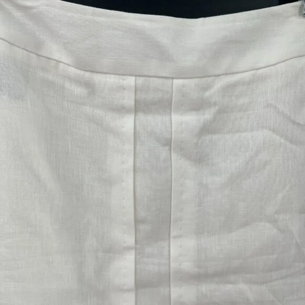 Brooks Brothers 100% Irish linen‎ pencil skirt ivory old money preppy lined 8 - Picture 3 of 10